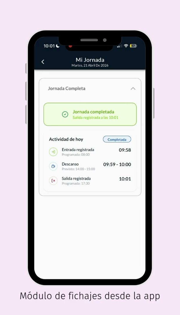 Jornada completada con entrada descanso y salida