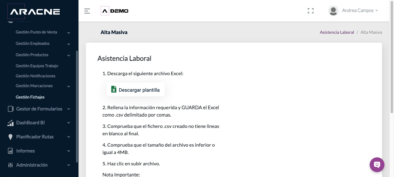 Plantilla de Jornadas