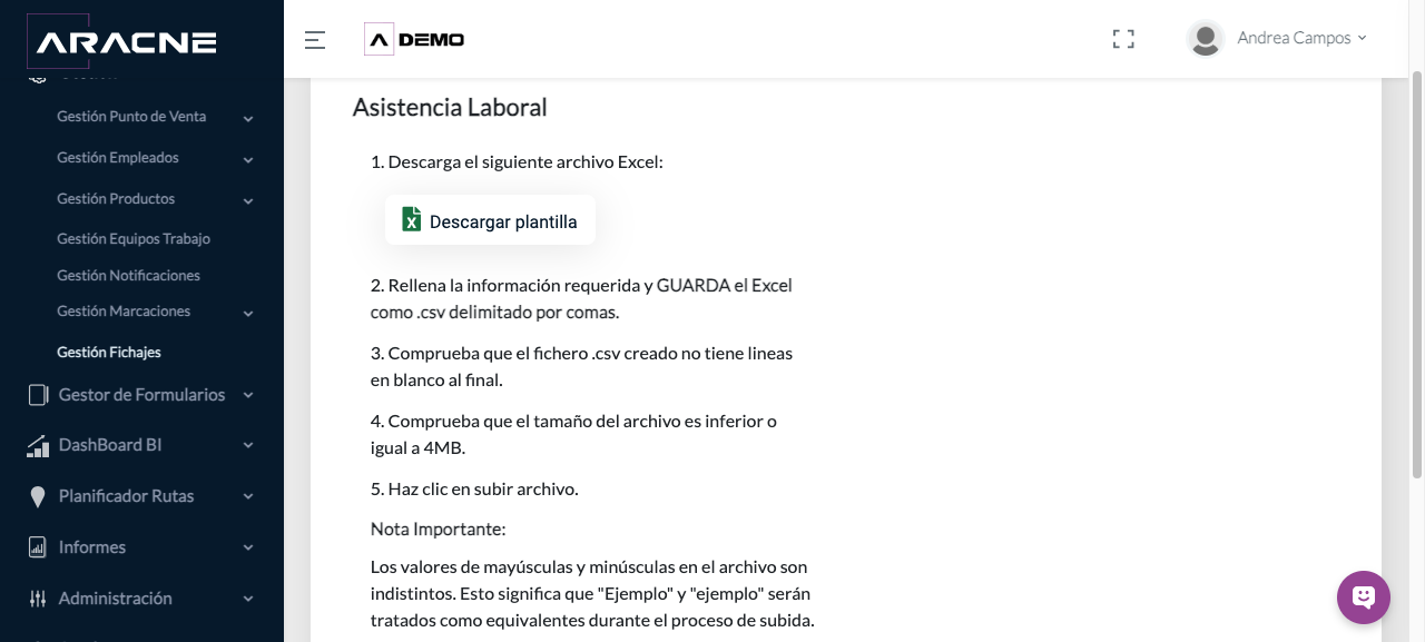 Requisitos de la carga masiva
