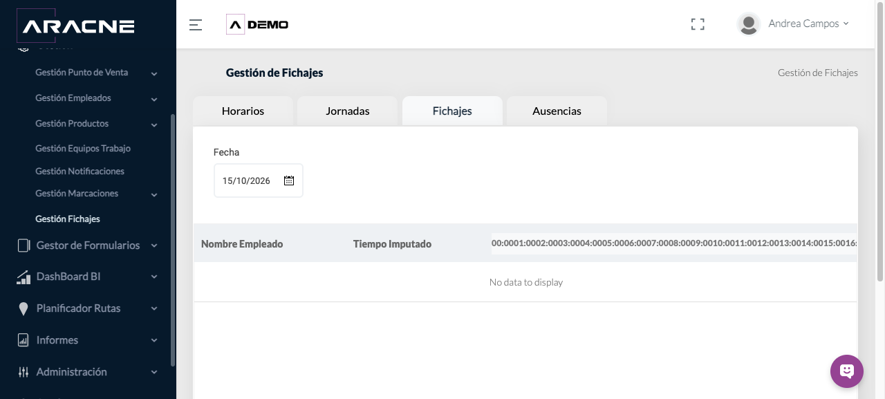 Consulta de Fichajes