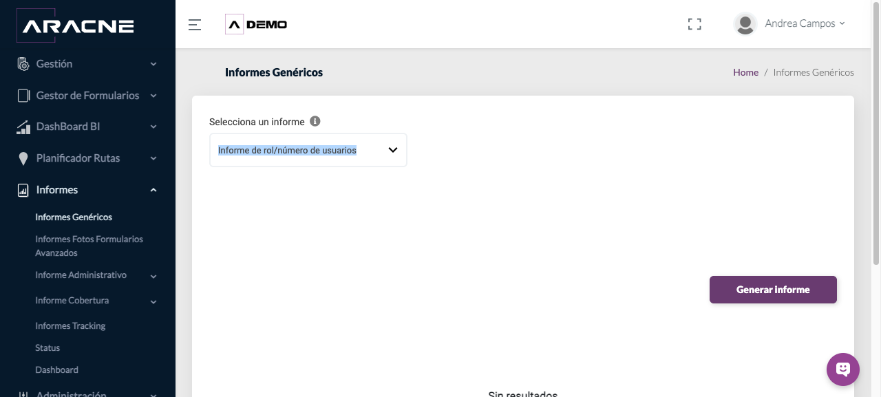 Informe Genérico seleccionado