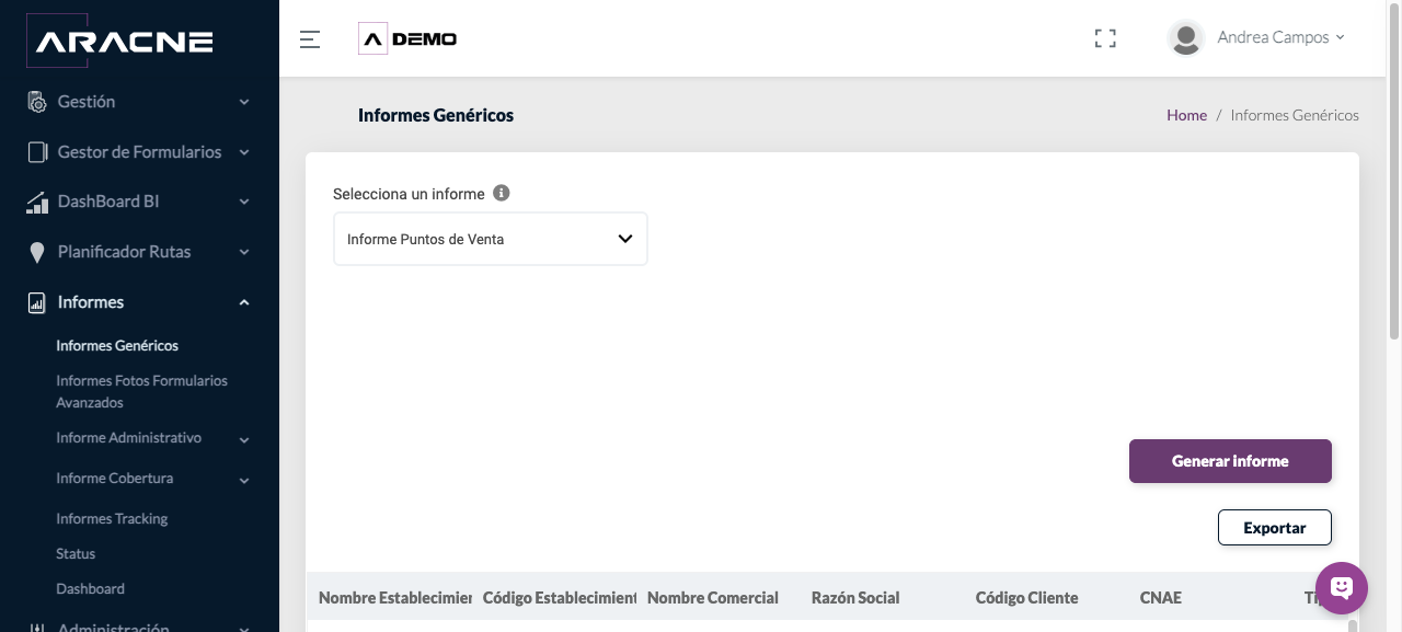 Resultado de Informe Puntos de Venta