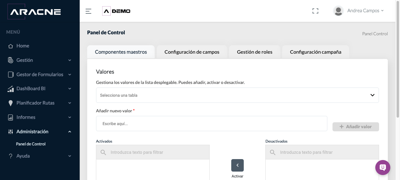 Panel de Control